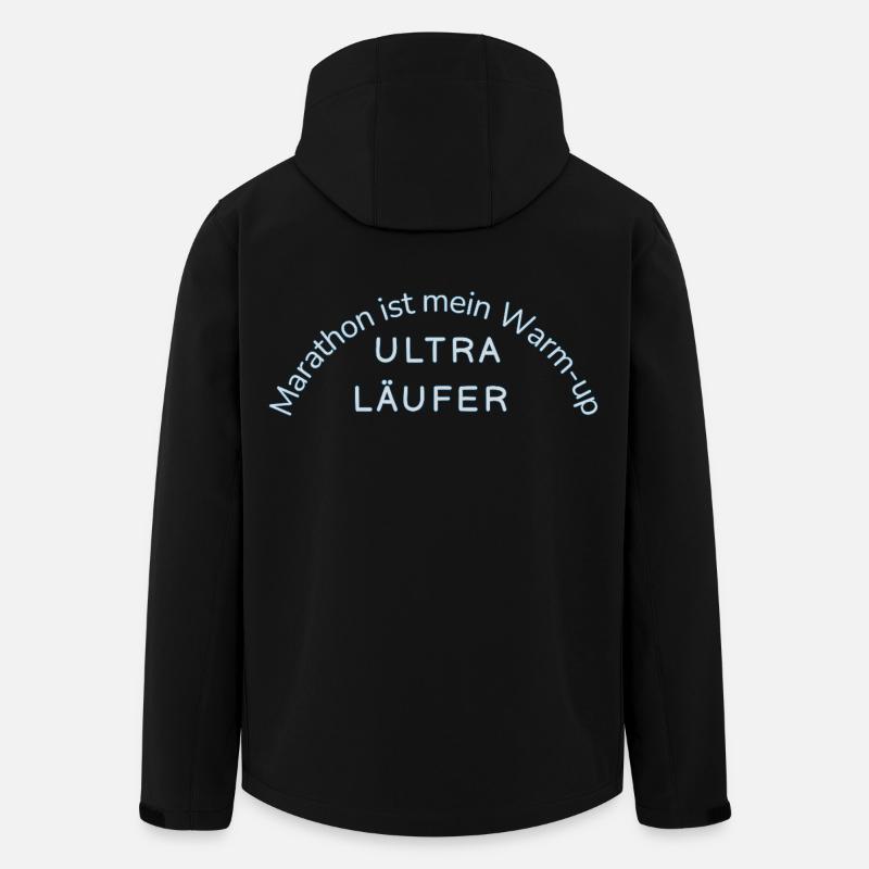 Ultramarathon Motif Statement Funny Uthra Runner - Men’s Recycled Softshell Jacket by Stanley/Stella - black