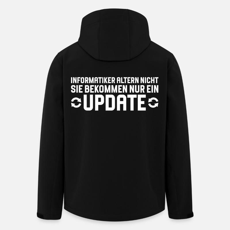 Informatiker altern nicht Programmierer - Recycelte Männer Softshell-Jacke von Stanley/Stella - Schwarz