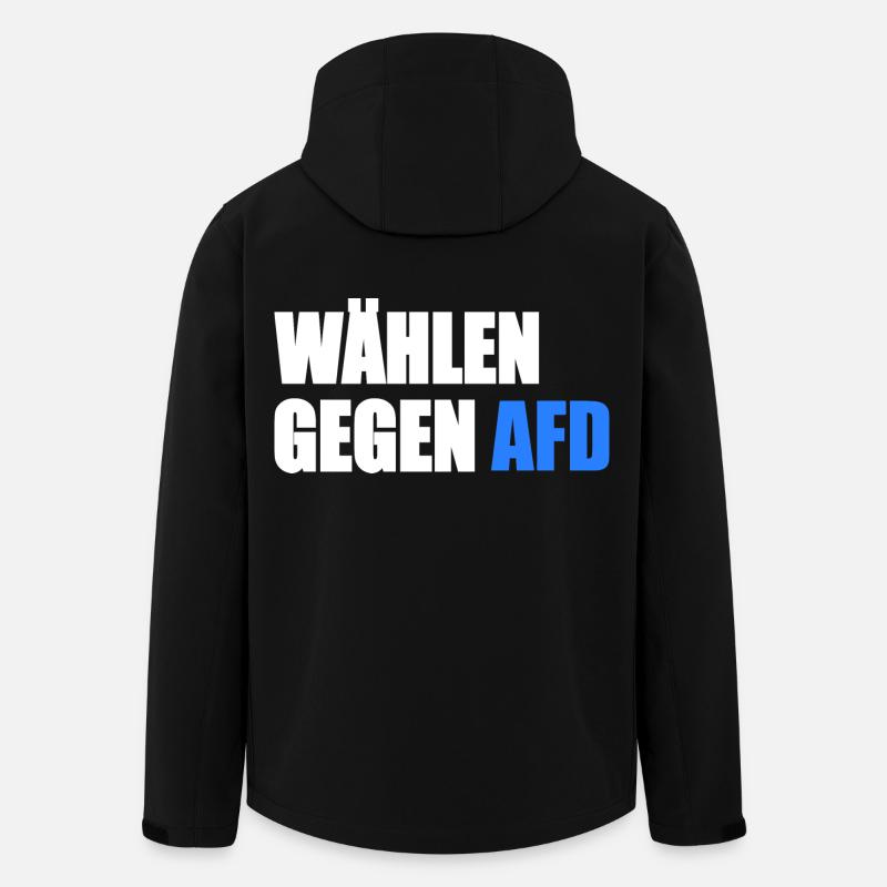 Wählen gegen afd - Recycelte Männer Softshell-Jacke von Stanley/Stella - Schwarz