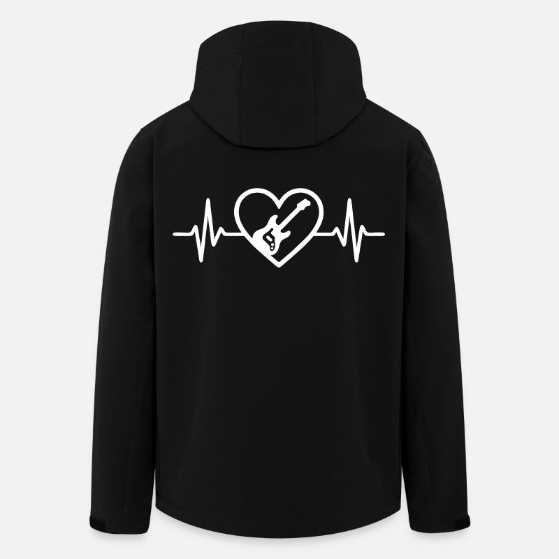 E-Gitarre Herzmusik - Recycelte Männer Softshell-Jacke von Stanley/Stella - Schwarz