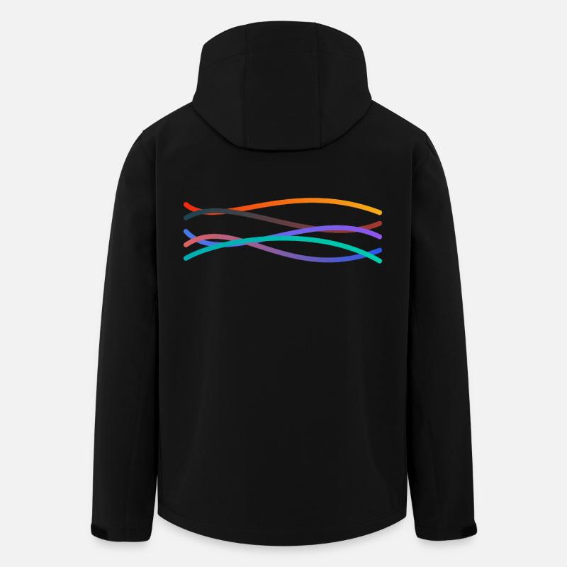 Colorful waves - Men’s Recycled Softshell Jacket by Stanley/Stella - black