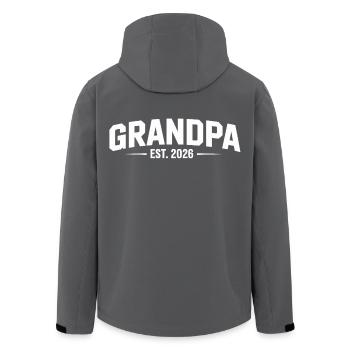 Opa 2026 T-Shirt – Werdender Großvater - Recycelte Männer Softshell-Jacke von Stanley/Stella - Schwarz - Hinten - AI Model Male 185 light (185cm)