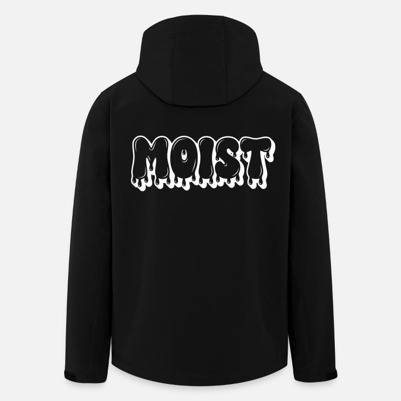 Feuchter tropfender Text - Recycelte Männer Softshell-Jacke von Stanley/Stella - Schwarz