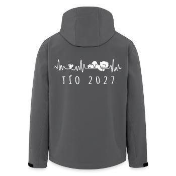 Futuro Tío 2027 Latido del Corazón Embarazo - Recycelte Männer Softshell-Jacke von Stanley/Stella - Schwarz - Hinten - AI Model Male 185 light (185cm)