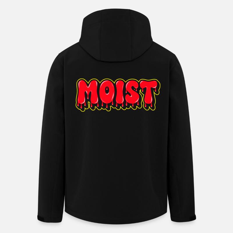 Moist Fat Font Wordmark - Men’s Recycled Softshell Jacket by Stanley/Stella - black
