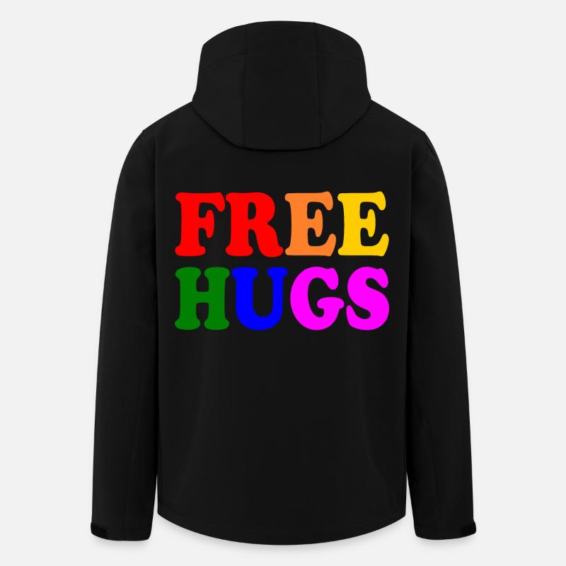 Free hugs lgbt - Recycelte Männer Softshell-Jacke von Stanley/Stella - Schwarz