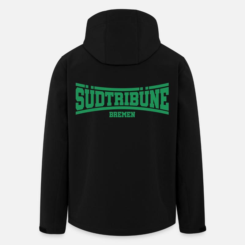 Südtribüne Bremen | Farbe änderbar - Recycelte Männer Softshell-Jacke von Stanley/Stella - Schwarz