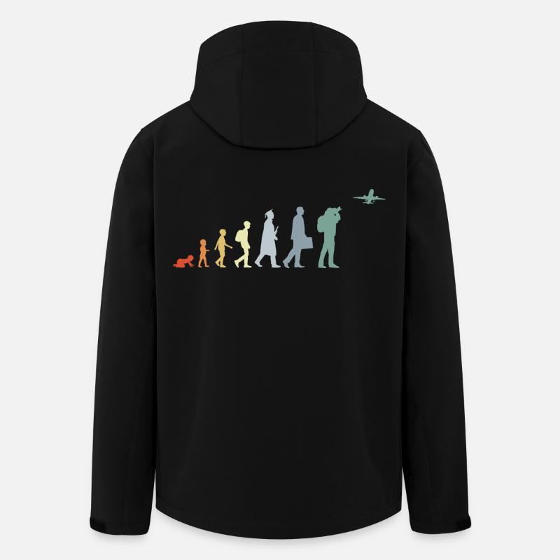 Flugzeugbeobachter Evolution - Recycelte Männer Softshell-Jacke von Stanley/Stella - Schwarz
