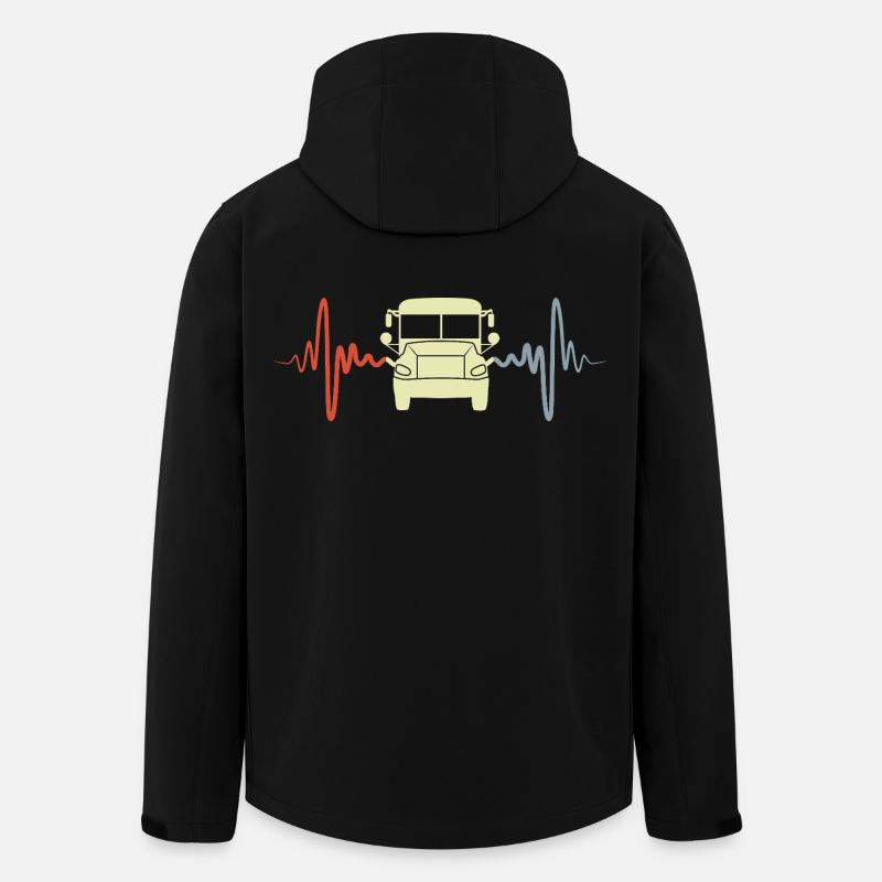 Oldtimer Bus EKG - Recycelte Männer Softshell-Jacke von Stanley/Stella - Schwarz