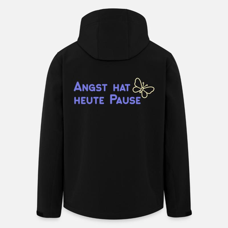 Angst hat heute Pause - Recycelte Männer Softshell-Jacke von Stanley/Stella - Schwarz