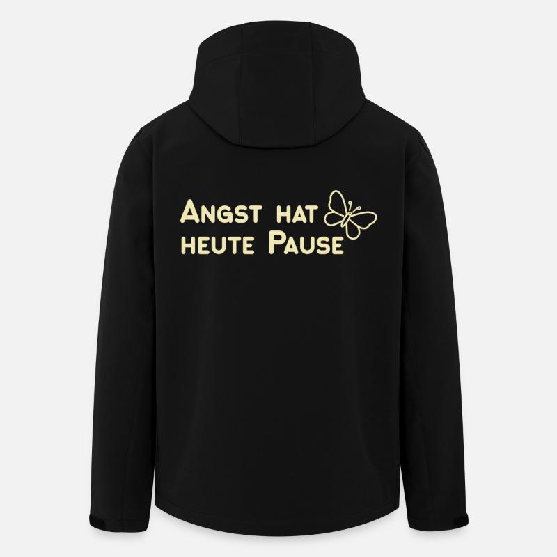 Angst hat heute Pause - Recycelte Männer Softshell-Jacke von Stanley/Stella - Schwarz