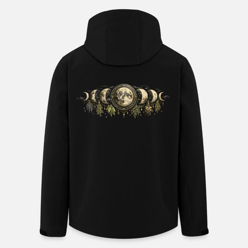 Apotheker Kräutersammler Apothekerin Mondphasen - Recycelte Männer Softshell-Jacke von Stanley/Stella - Schwarz