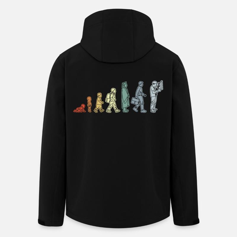 Elektriker Lebenszyklus - Recycelte Männer Softshell-Jacke von Stanley/Stella - Schwarz