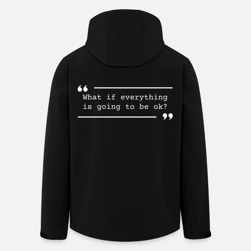 Positives Zitat wird in Ordnung sein - Recycelte Männer Softshell-Jacke von Stanley/Stella - Schwarz