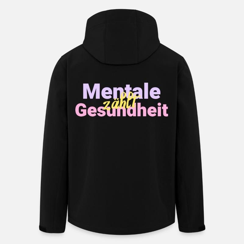 Mentale zahlt Gesundheit - Recycelte Männer Softshell-Jacke von Stanley/Stella - Schwarz