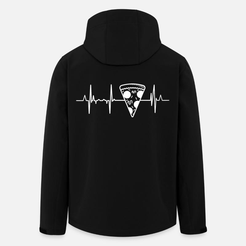 Pizza Herzschlag - Recycelte Männer Softshell-Jacke von Stanley/Stella - Schwarz