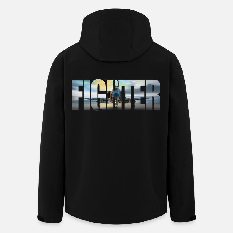 Fighter F-4 Phantom - Recycelte Männer Softshell-Jacke von Stanley/Stella - Schwarz