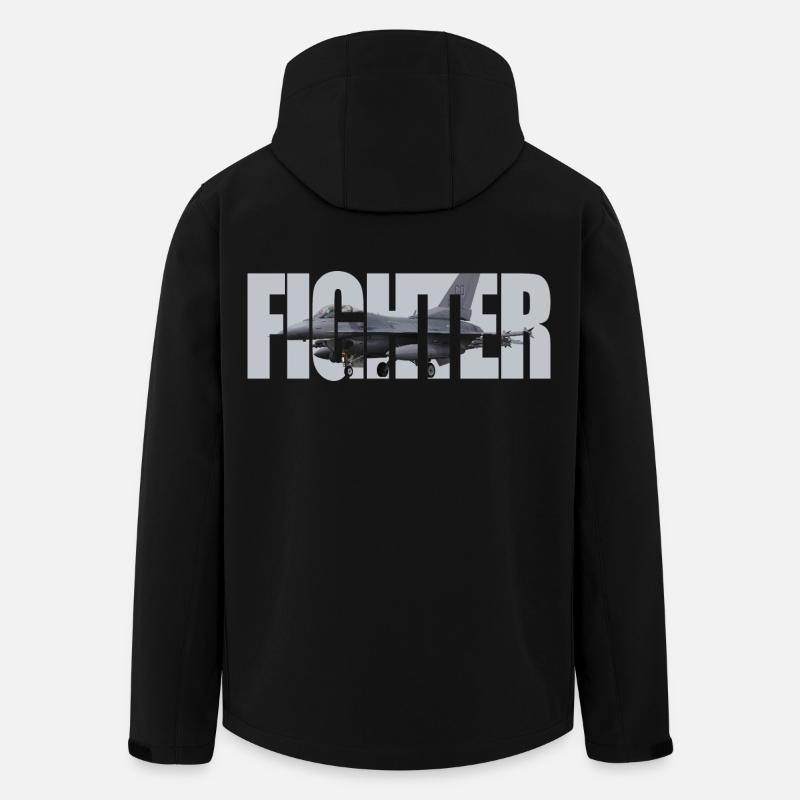 Fighter F-16 - Recycelte Männer Softshell-Jacke von Stanley/Stella - Schwarz