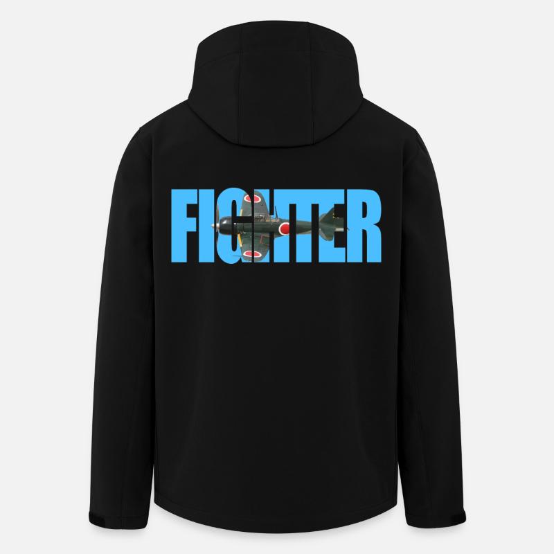 Fighter A6M Zero - Recycelte Männer Softshell-Jacke von Stanley/Stella - Schwarz