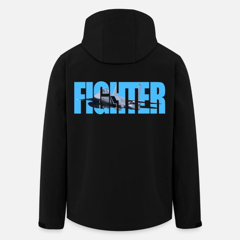 Fighter F-15 Eagle - Men’s Recycled Softshell Jacket by Stanley/Stella - black