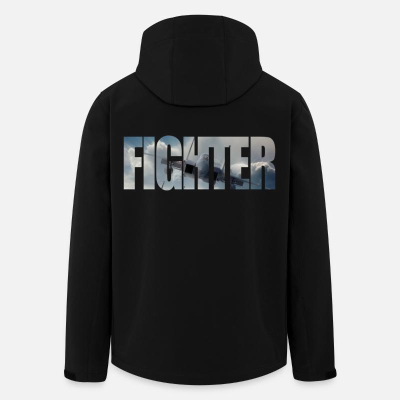 Fighter F-15 Eagle - Recycelte Männer Softshell-Jacke von Stanley/Stella - Schwarz
