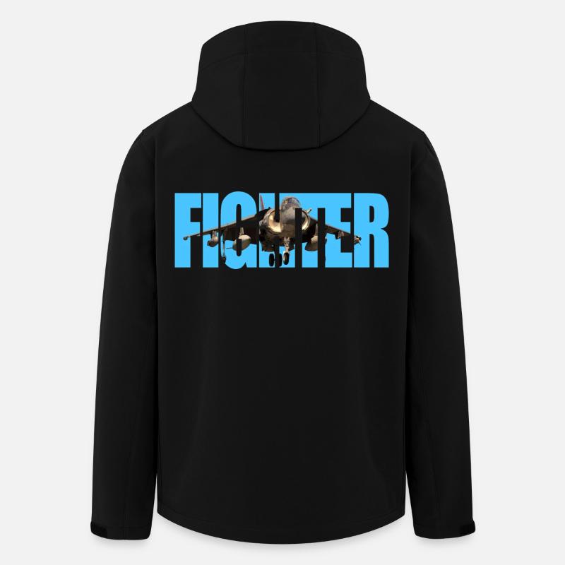 Fighter Harrier - Recycelte Männer Softshell-Jacke von Stanley/Stella - Schwarz