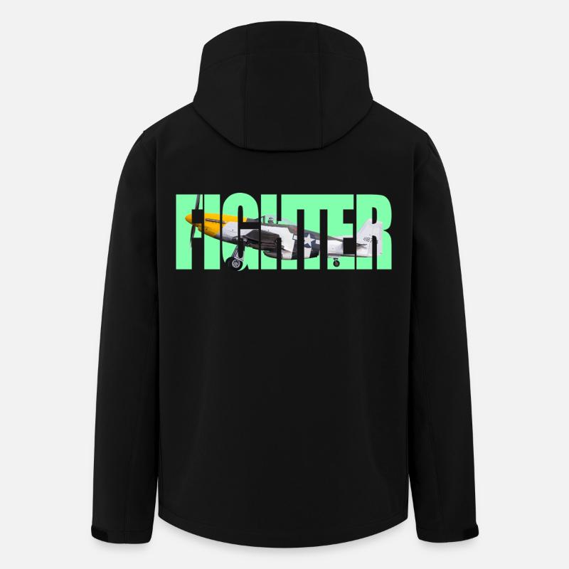 Fighter P-51 - Men’s Recycled Softshell Jacket by Stanley/Stella - black