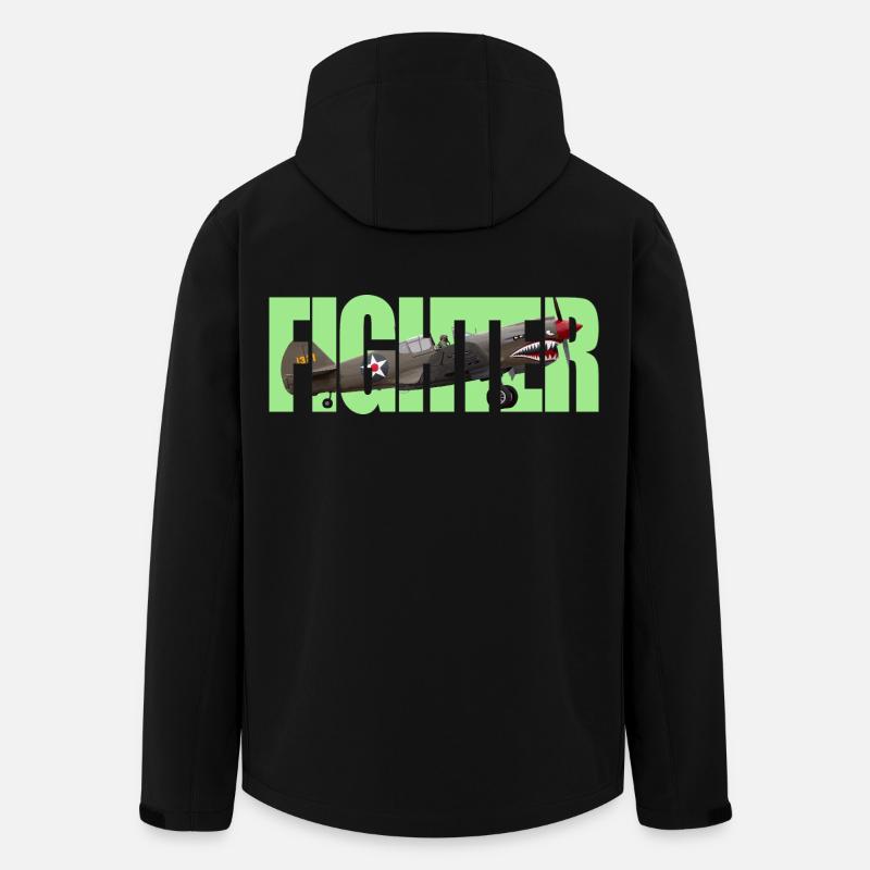Fighter P-40 Warhawk - Recycelte Männer Softshell-Jacke von Stanley/Stella - Schwarz