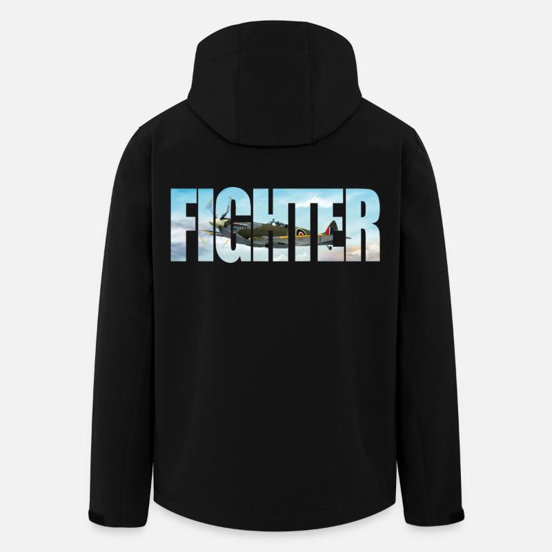 Fighter Spitfire - Men’s Recycled Softshell Jacket by Stanley/Stella - black