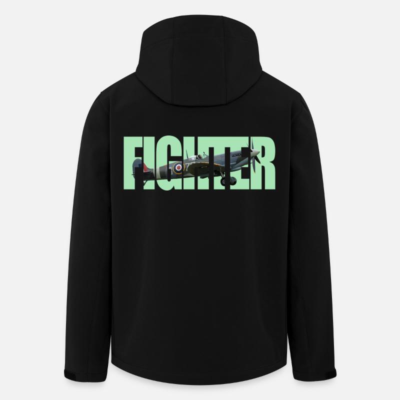 Fighter Spitfire - Recycelte Männer Softshell-Jacke von Stanley/Stella - Schwarz