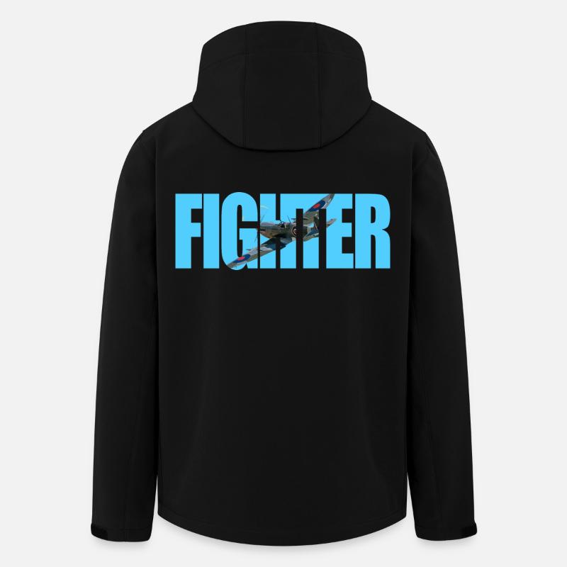 Fighter Spitfire - Recycelte Männer Softshell-Jacke von Stanley/Stella - Schwarz