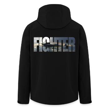 Chasseur Spitfire - Veste softshell homme en polyester recyclé Stanley/Stella - noir - Dos - AI Model Male 185 light (185cm)