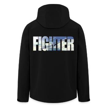 Chasseur Spitfire - Veste softshell homme en polyester recyclé Stanley/Stella - noir - Dos - AI Model Male 185 light (185cm)