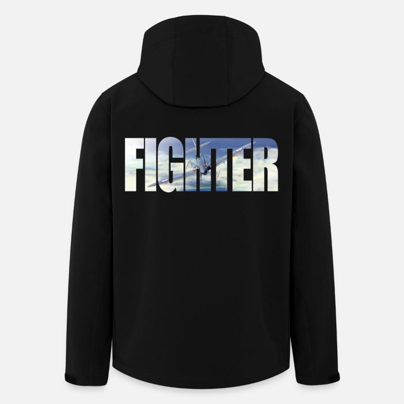Fighter Spitfire - Recycelte Männer Softshell-Jacke von Stanley/Stella - Schwarz