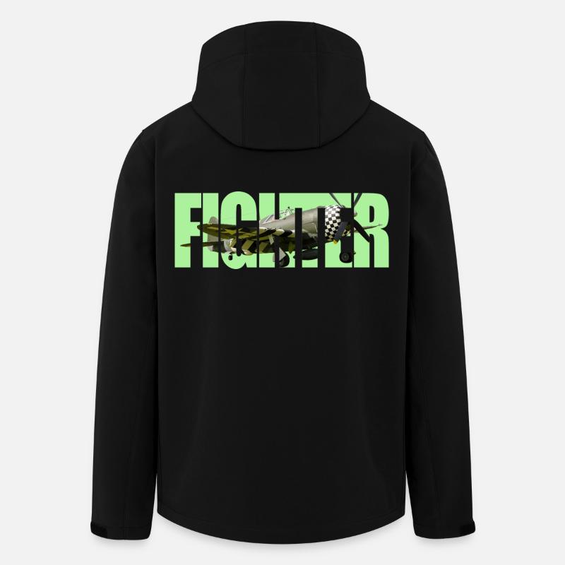 Fighter P-47 Thunderbolt - Men’s Recycled Softshell Jacket by Stanley/Stella - black