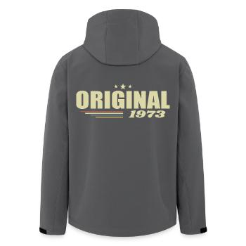 52nd Birthday 52 Years Original 1973 - Men’s Recycled Softshell Jacket by Stanley/Stella - black - Back - AI Model Male 185 light (185cm)