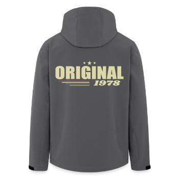 47. Geburtstag 47 Jahre Original 1978 - Recycelte Männer Softshell-Jacke von Stanley/Stella - Schwarz - Hinten - AI Model Male 185 light (185cm)