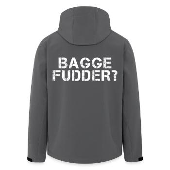 BAGGEFUDDER Hessisch Spruch Hessen lustig - Recycelte Männer Softshell-Jacke von Stanley/Stella - Schwarz - Hinten - AI Model Male 185 light (185cm)