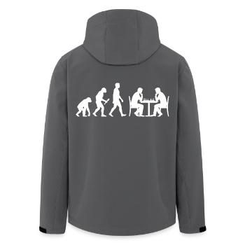 Chess Evolution – Der Weg zum Großmeister - Recycelte Männer Softshell-Jacke von Stanley/Stella - Anthrazit - Hinten - AI Model Male 185 light (185cm)