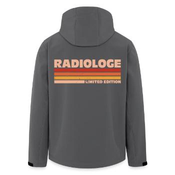 Radiologe Radiologin Radiologie Röntgenarzt - Recycelte Männer Softshell-Jacke von Stanley/Stella - Schwarz - Hinten - AI Model Male 185 light (185cm)