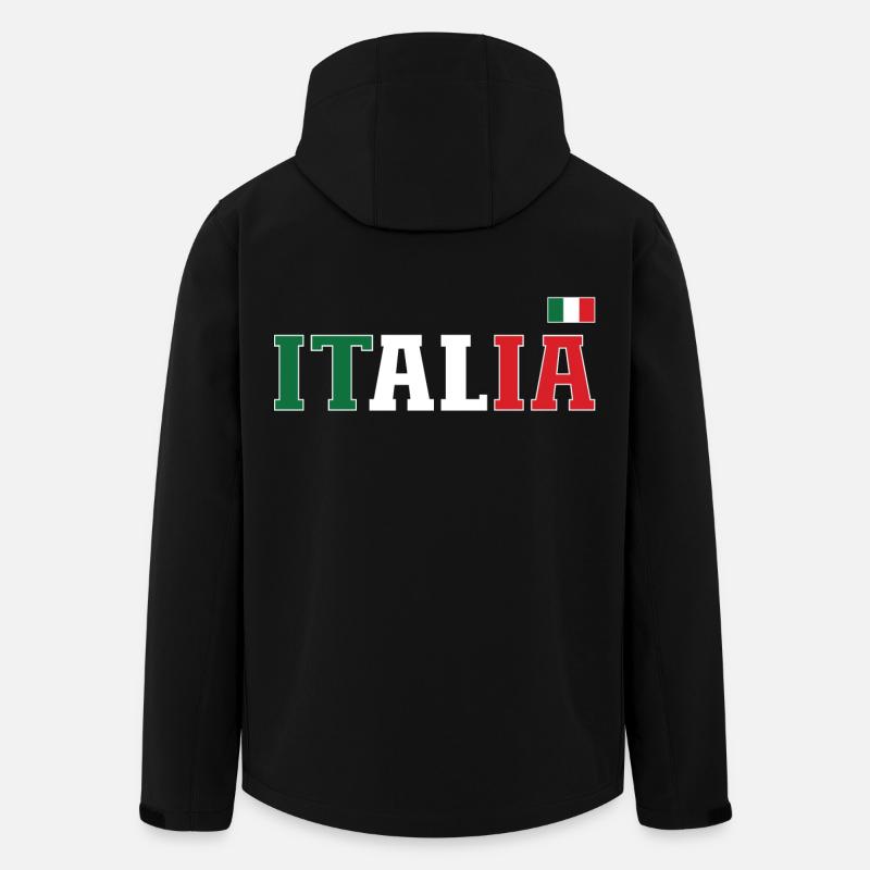 Italien Flagge - Recycelte Männer Softshell-Jacke von Stanley/Stella - Schwarz