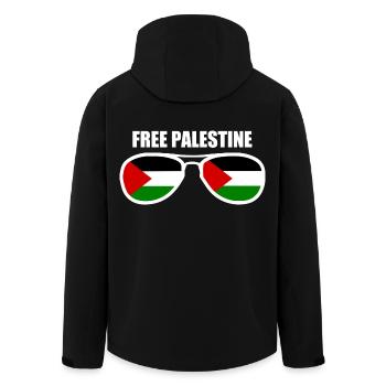 Free palestine - Men’s Recycled Softshell Jacket by Stanley/Stella - black - Back - AI Model Male 185 light (185cm)