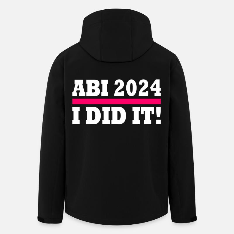 Abi 2024 - Recycelte Männer Softshell-Jacke von Stanley/Stella - Schwarz