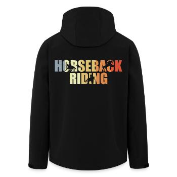 Équitation vintage - Veste softshell homme en polyester recyclé Stanley/Stella - noir - Dos - AI Model Male 185 light (185cm)