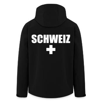 Suisse - Veste softshell homme en polyester recyclé Stanley/Stella - noir - Dos - AI Model Male 185 light (185cm)