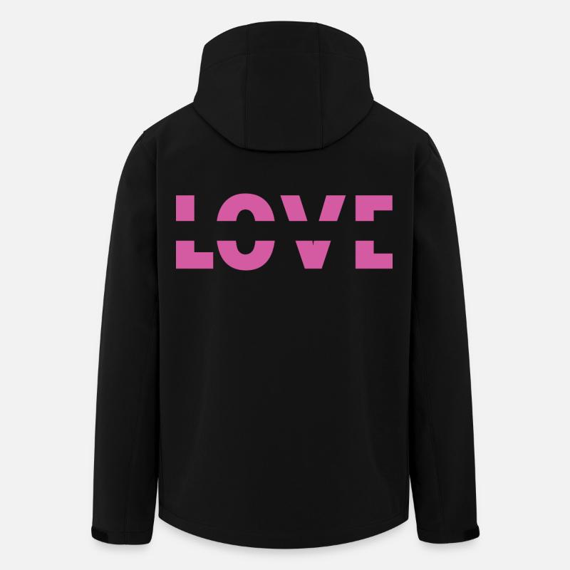 LOVE - Recycelte Männer Softshell-Jacke von Stanley/Stella - Schwarz