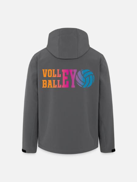 Buntes Volleyball - Recycelte Männer Softshell-Jacke von Stanley/Stella - Schwarz