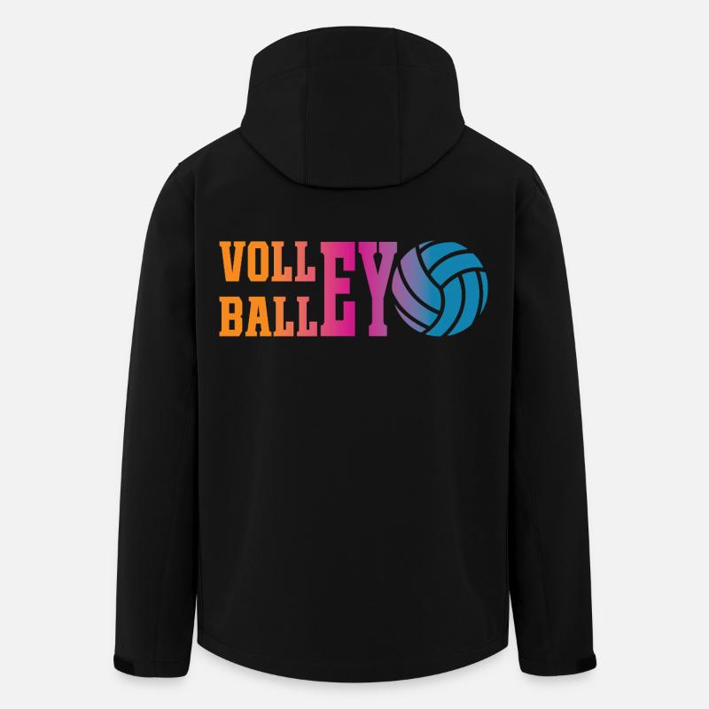 Buntes Volleyball - Recycelte Männer Softshell-Jacke von Stanley/Stella - Schwarz