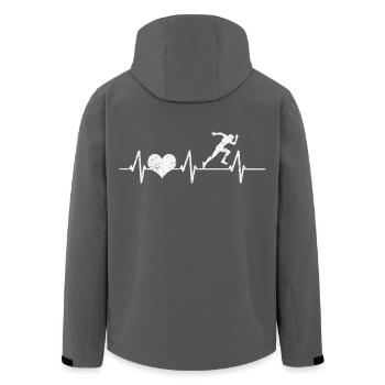 Läufer Sportler Laufen Sport Herzschlag Geschenk - Recycelte Männer Softshell-Jacke von Stanley/Stella - Schwarz - Hinten - AI Model Male 185 light (185cm)