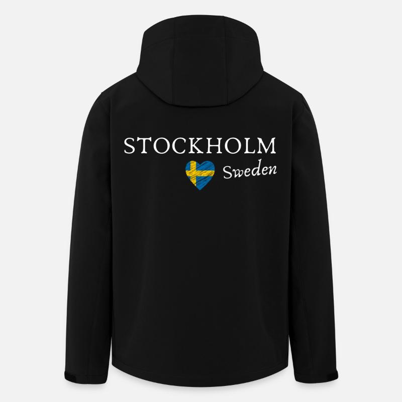 Ich liebe Stockholm, Schweden - Recycelte Männer Softshell-Jacke von Stanley/Stella - Schwarz